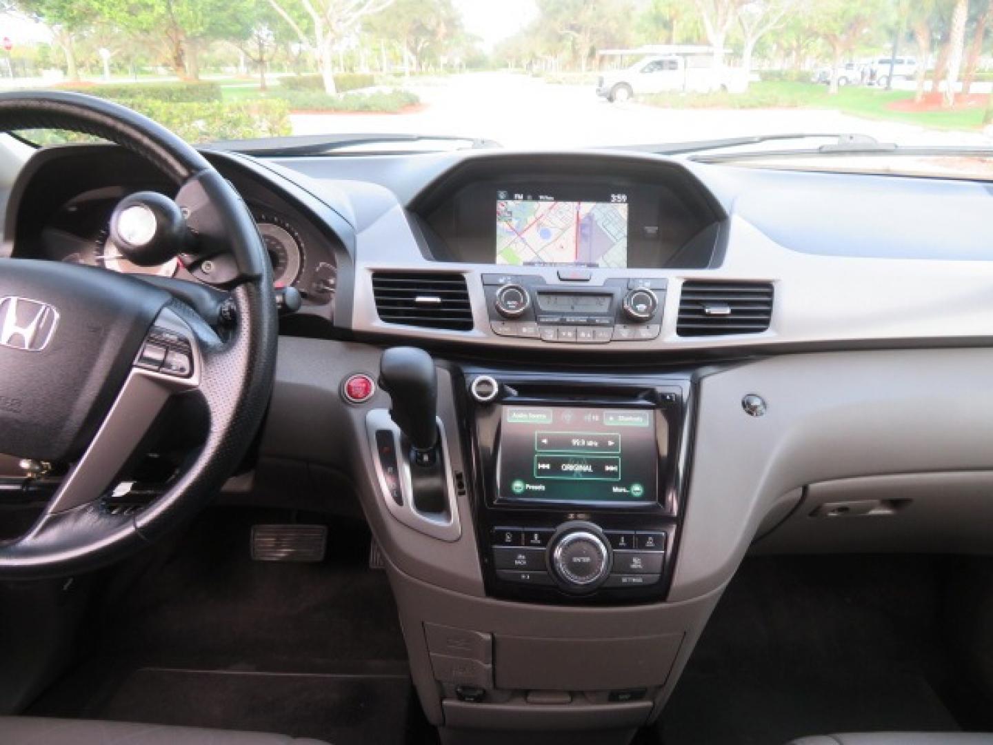 2016 White /Truffle Honda Odyssey (5FNRL5H63GB) , Automatic transmission, located at 4301 Oak Circle #19, Boca Raton, FL, 33431, (954) 561-2499, 26.388861, -80.084038 - You are looking at Gorgeous Pearl White Diamond 2016 Honda Odyssey EX-L VMI Northstar Handicap Wheelchair Conversion Van with 79K Original Miles, In-Floor Power Side Entry Ramp with Kneeling Van Function, Passenger Side 6 Way Transfer Seat, Quick Release Driver's Seat, Hand Controls, Tie Down System - Photo#62